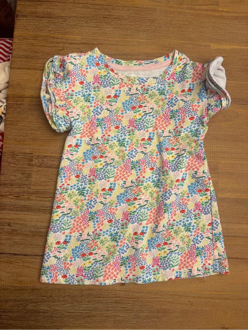 Gymboree Floral Puff Sleeve Dress - Pink, Blue, Yellow, Green